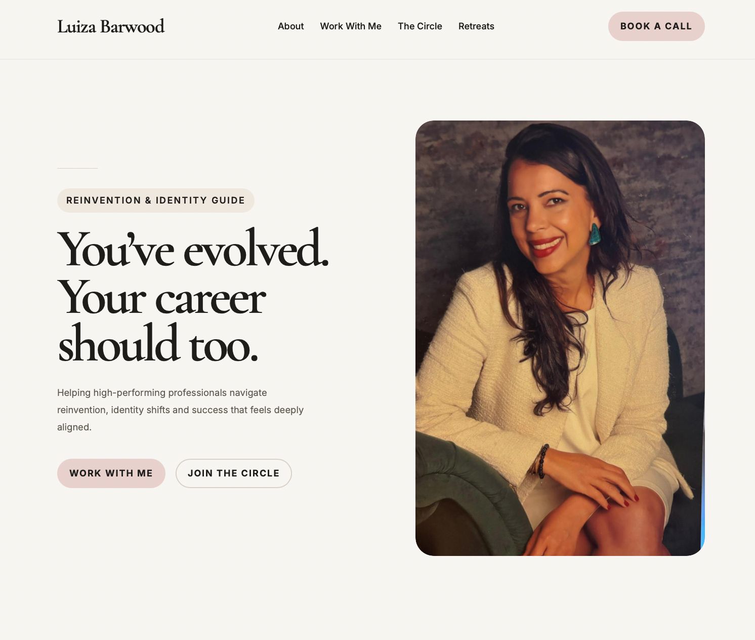 Luiza Barwood website homepage